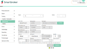 Screenshot Smartbroker Zeichnungsmaske